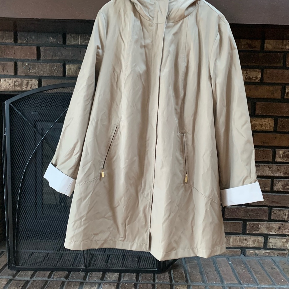 Jones New York Women's Hooded Trench Coat